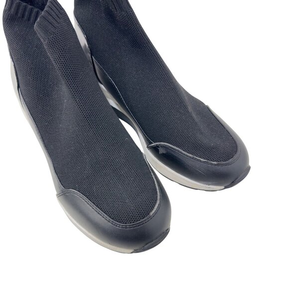Michael Kors Womens SZ 7 Slip-On Stretch Knit Sock High Top Sneakers Black - Picture 5 of 16
